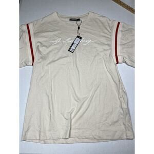 J. Lindbergh Glade Varsity Rib Tee Womens Cloud White Womens Size M